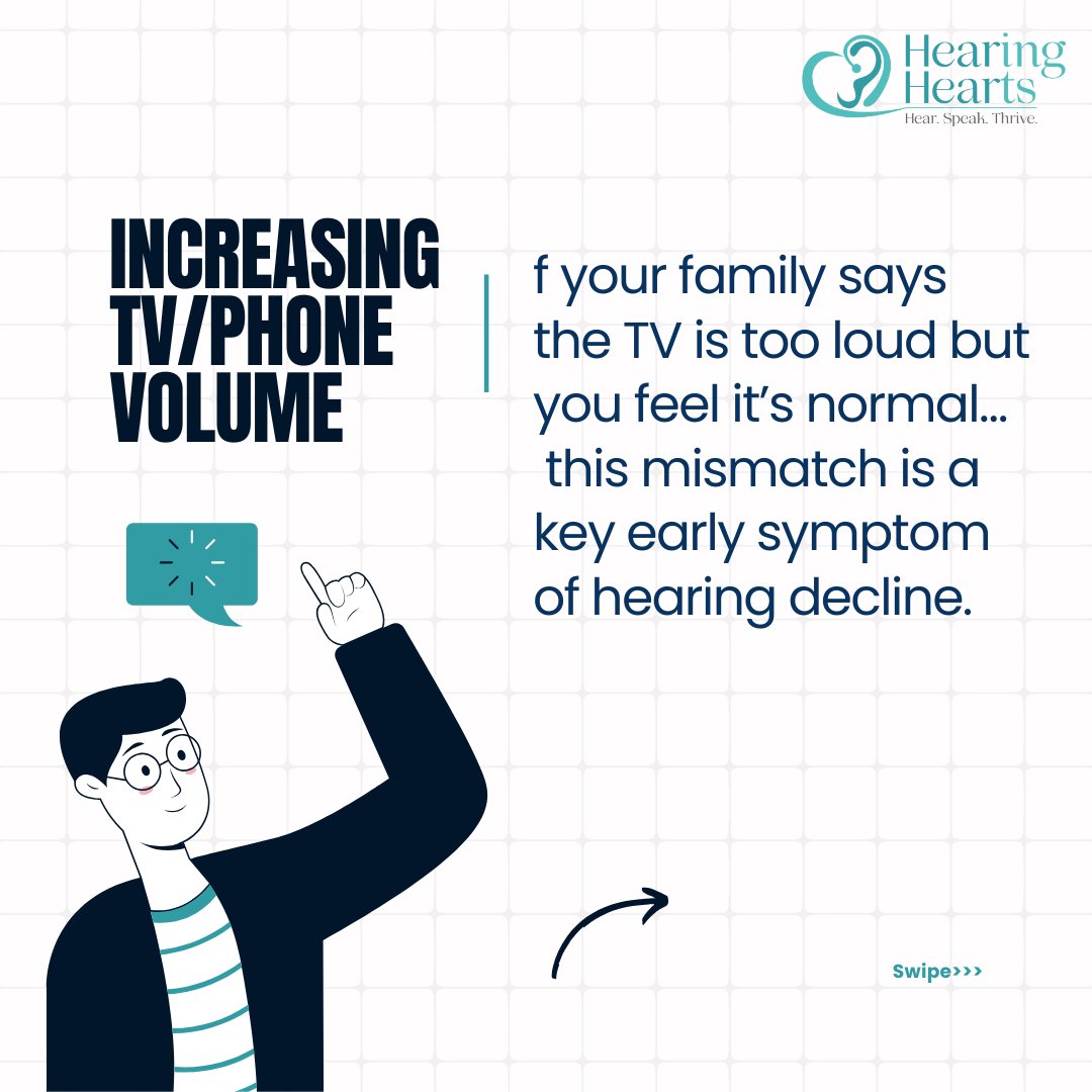 HearingHearts_'s tweet photo. Early signs of hearing loss are often subtle, but catching them early can make all the difference.
Swipe to know the 5 signs you should never ignore.
Your hearing health matters. 

#HearingHearts #HearingAwareness https://t.co/qKn2wu6r5K