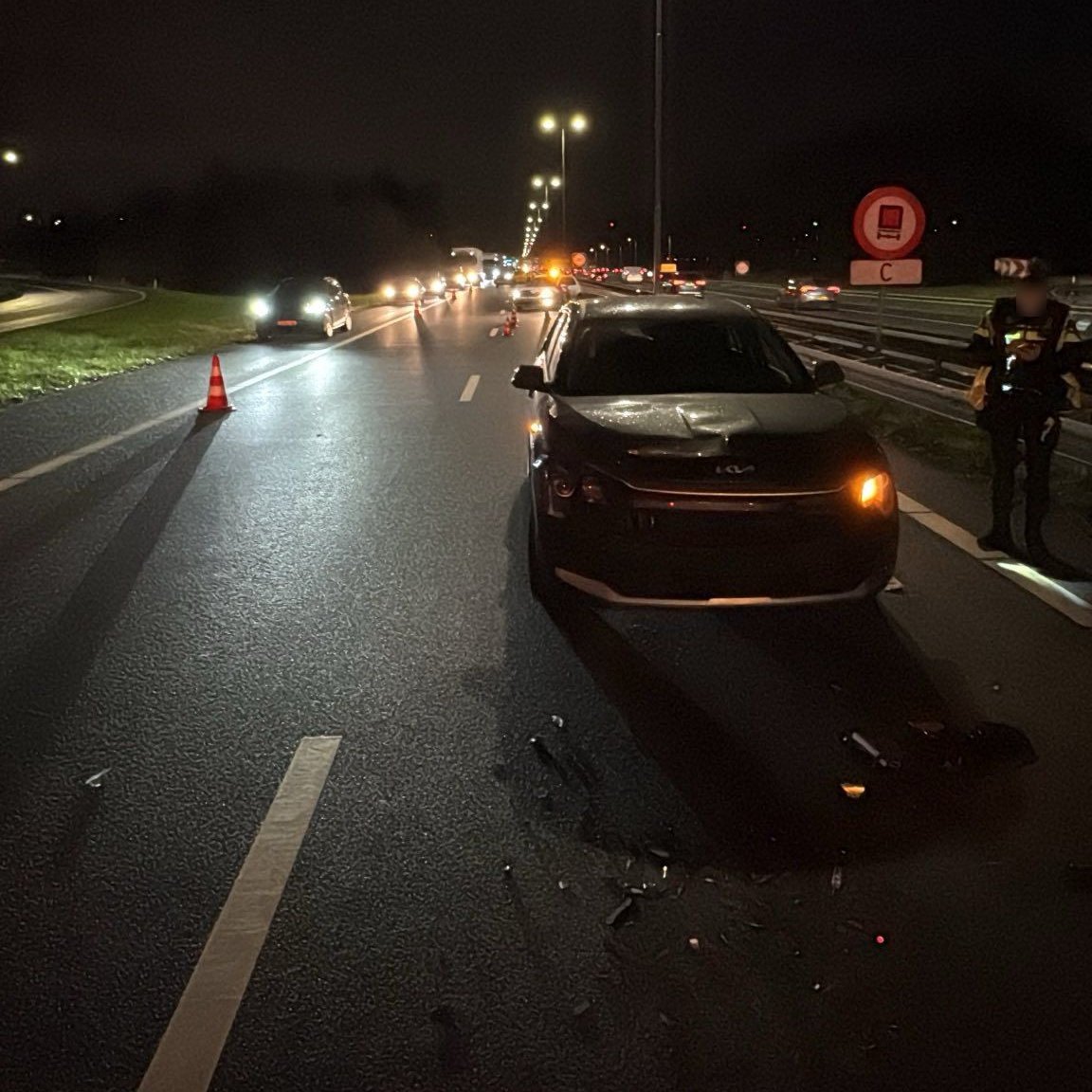 Ongeval op A29 bij Oud-Beijerland