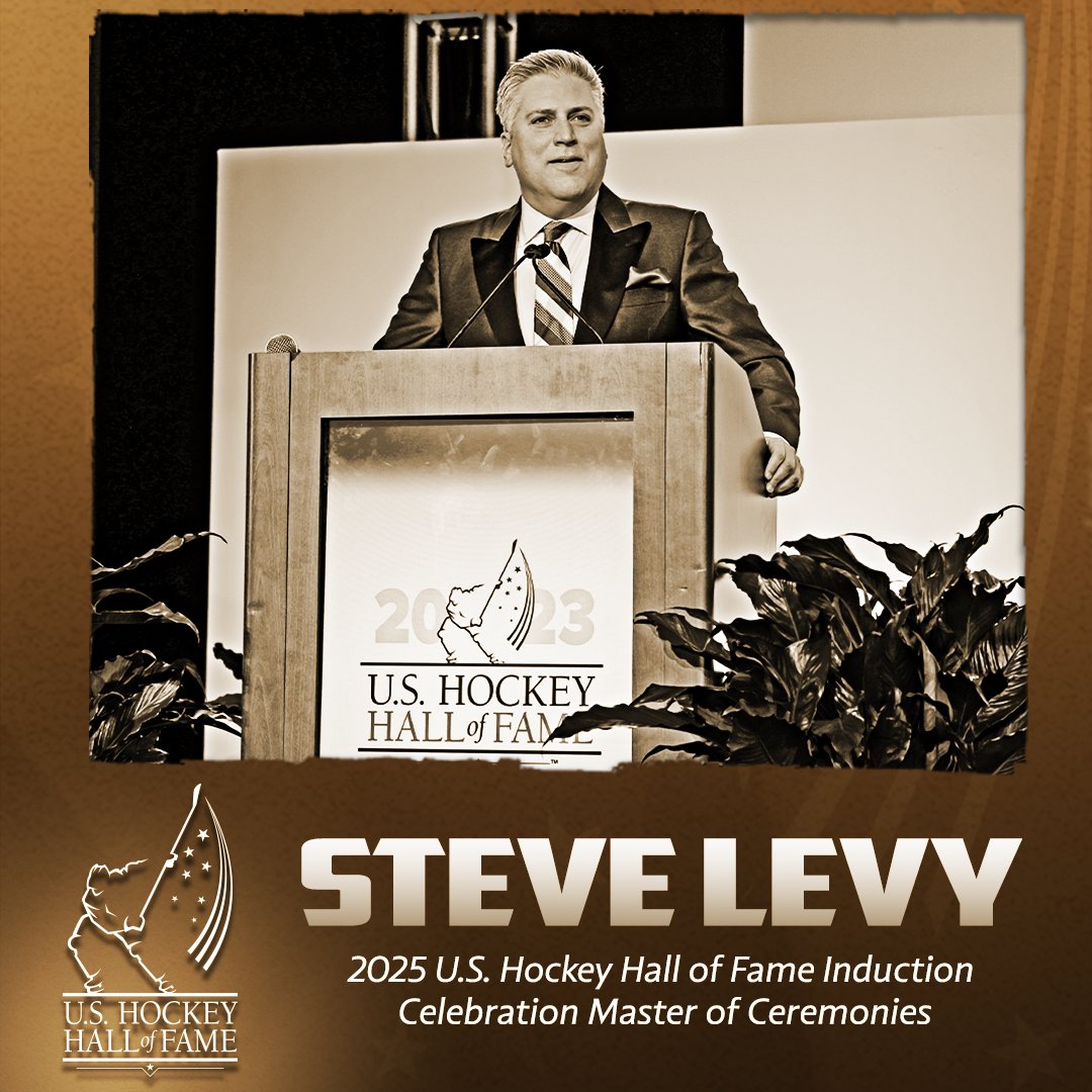 usahockey's tweet photo. Steve Levy will take the stage as the master of ceremonies for this year’s U.S. Hockey Hall of Fame Induction Celebration in Minnesota!

#USHHOF details: https://t.co/V6HS4SPOgg https://t.co/ZLycaE1KRu