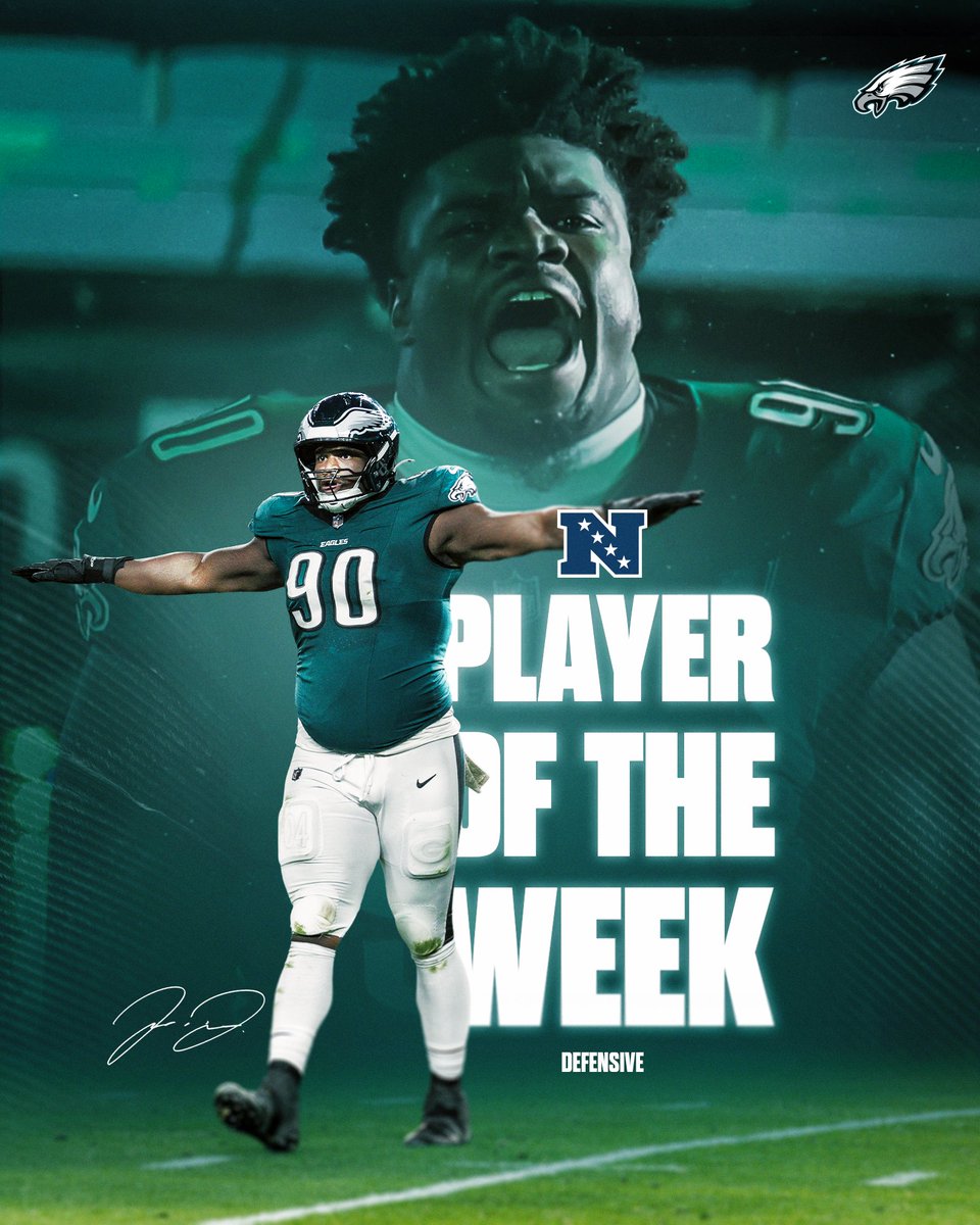 The first player in Eagles history to win Special Teams Player of the Week and Defense Player of the Week in the same season. Congrats JD 👏