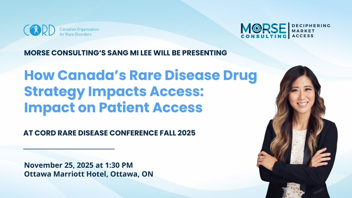 🌟 Excited to announce that Sang Mi Lee from MORSE Consulting will be speaking at the CORD Rare Disease Conference on Nov 25, 2025, Ottawa Marriott Hotel.

Join us to gain insights and help turn Canada’s Rare Disease Drug Strategy into solutions that improve patient outcomes!