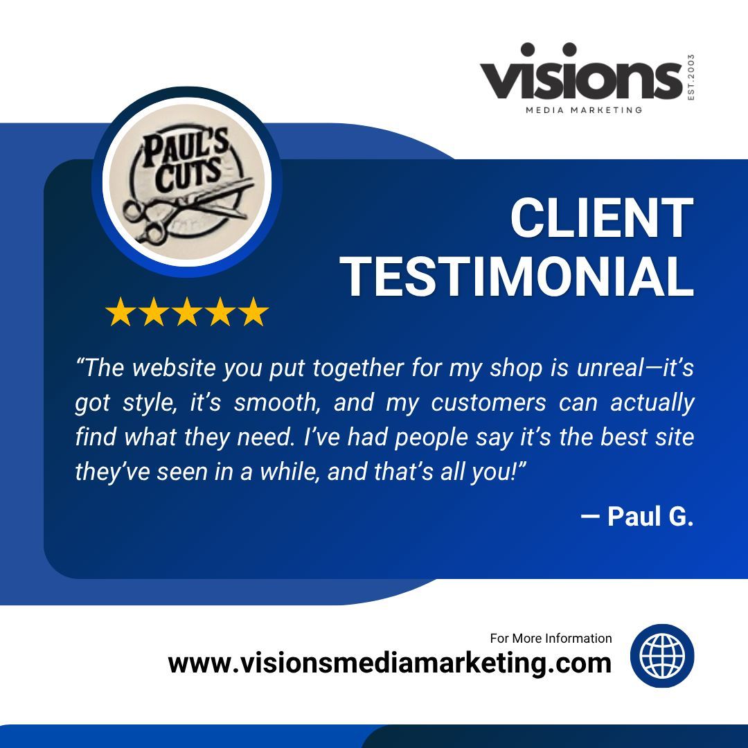 visionsmediama's tweet image. 🌟 Real Results. Real Feedback.
We love building smooth, stylish sites that strengthen client connections.

Your site is your first impression. We build designs that look great and fuel growth.

Want a site that reflects your brand? We can help. 

👉 visionsmediamarketing.com/websites/