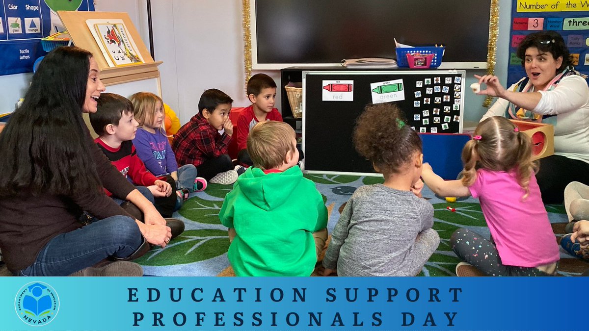 NvstateED's tweet image. The Nevada Department of Education proudly honors the dedicated education support professionals who play an essential role in the daily operations of our schools.