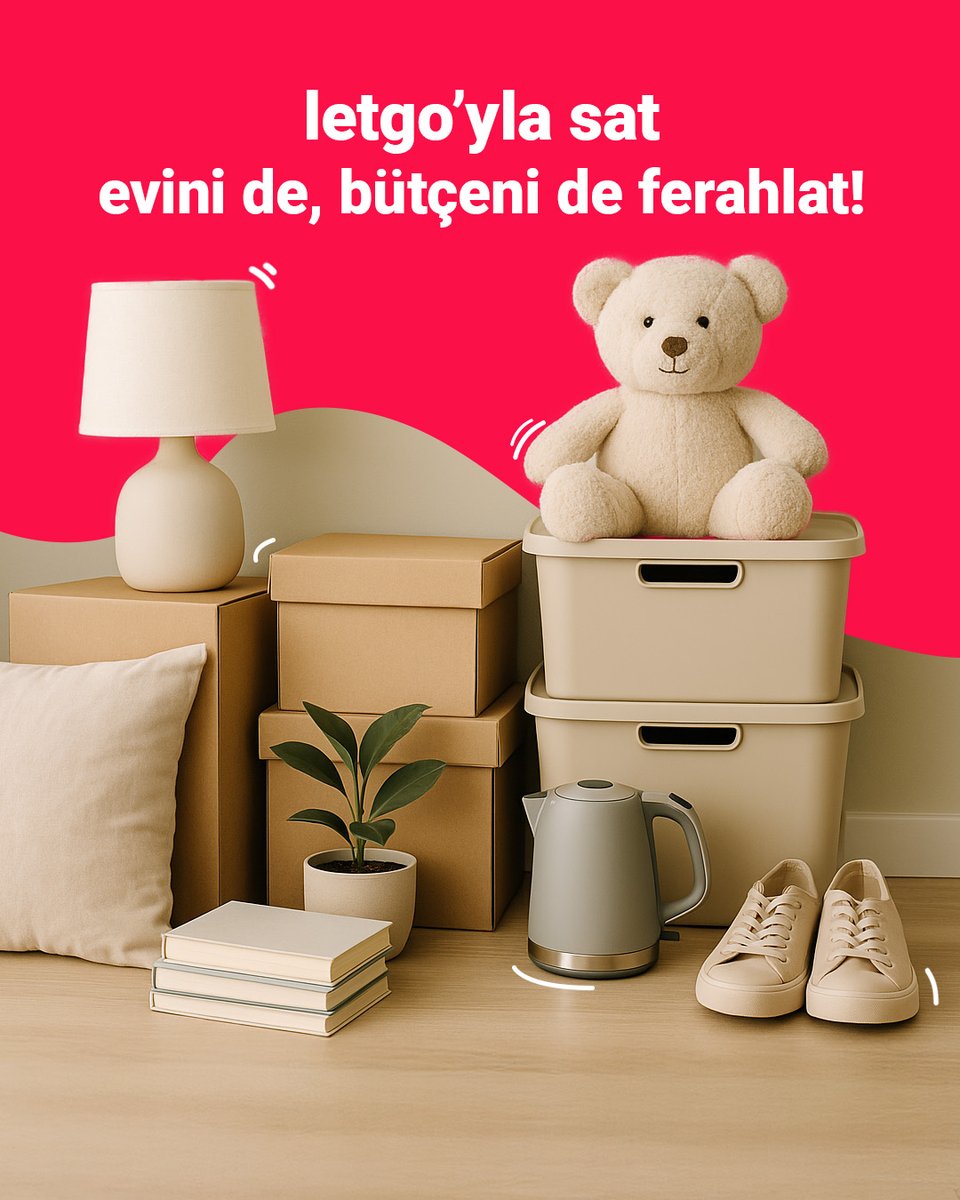 letgo's tweet image. Kullanmadığın eşyalar yer kaplamasın, değer kazansın! 🫰🏻🏠 letgo’yla ilan ver, Cüzdanım Güvende ile güvenle sat, kargo kolaylığıyla Türkiye’nin her yerine ulaştır. 🚚 ✨