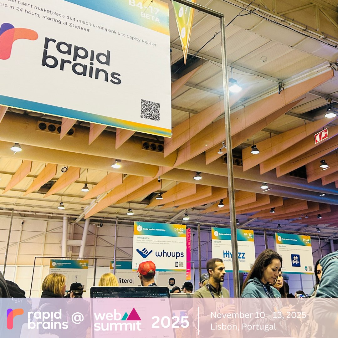 rapidbrains's tweet image. RapidBrains exhibited at Web Summit 2025 in Lisbon!

A buzzing booth, strong conversations, and our Startup Showcase presence made this an unforgettable week.

Every moment reinforced our belief that the future of innovation is truly borderless.

#WebSummit2025 #RapidBrains