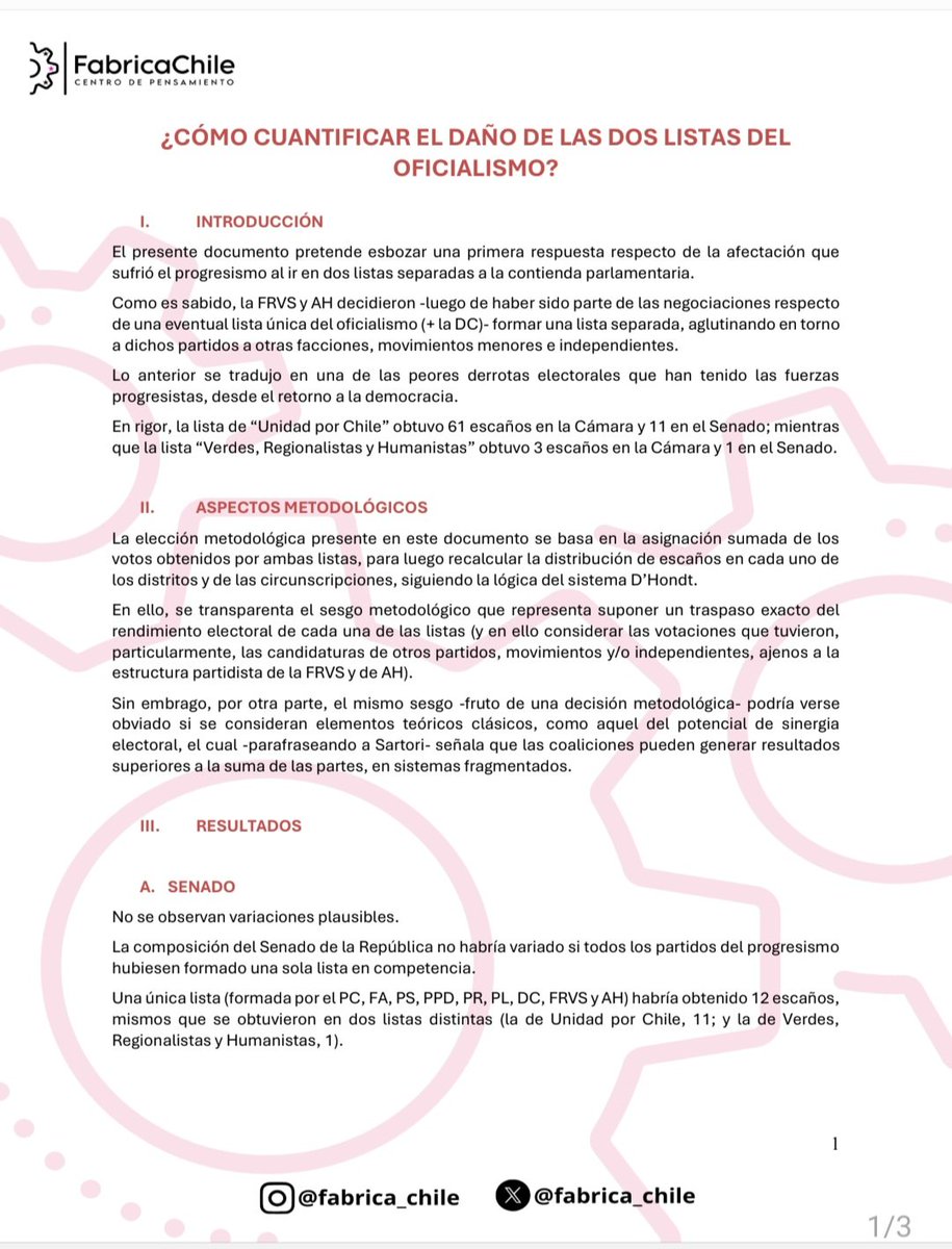 RodRettig's tweet image. “El daño del FRVS”:

- No habría habido derrota histórica del progresismo.

- ⁠La Lista Única habría superado a las dos listas -juntas- de las derechas (72 vs. 71).

- ⁠En ningún caso -ni siquiera con el apoyo del PDG- las derechas lograrían 4/7 en la Cámara.

Un informe de…