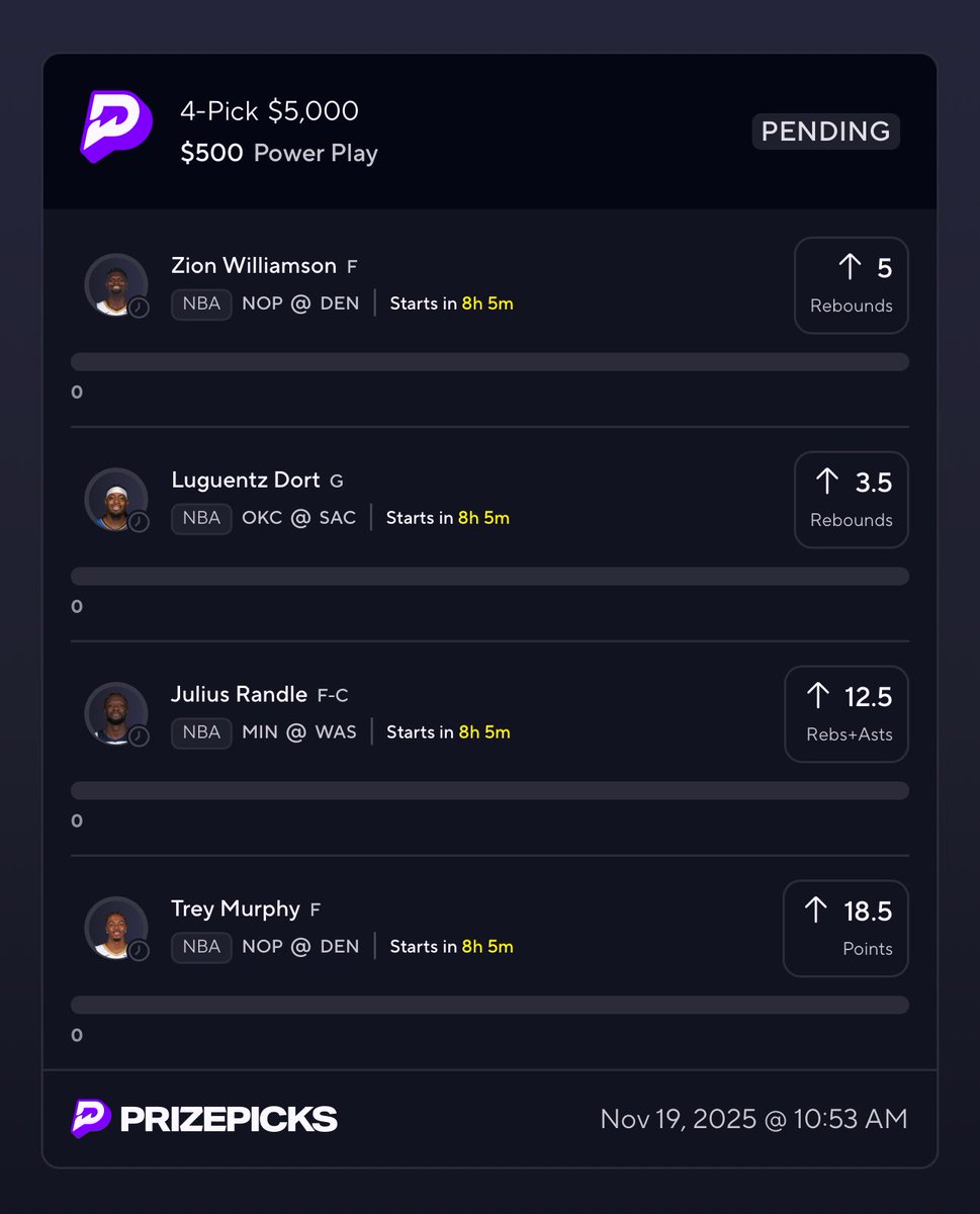 nazeaster's tweet image. TO close yesterday not to run it back, here’s my 10x NBA Lottery Attempt for the day 🏀

Gamble Responsibly