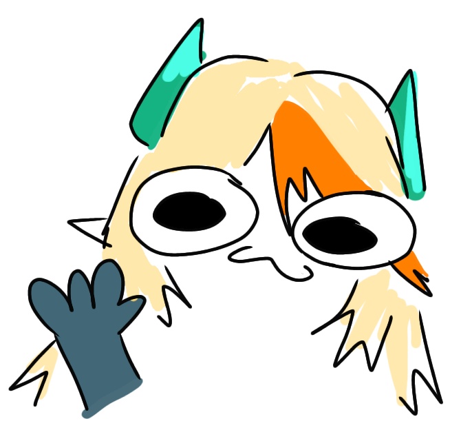 Joining in on this! Do you want an extremely ugly doodle of your vtuber? Then chuck your model below! 🥳 (Here's firo as an example )