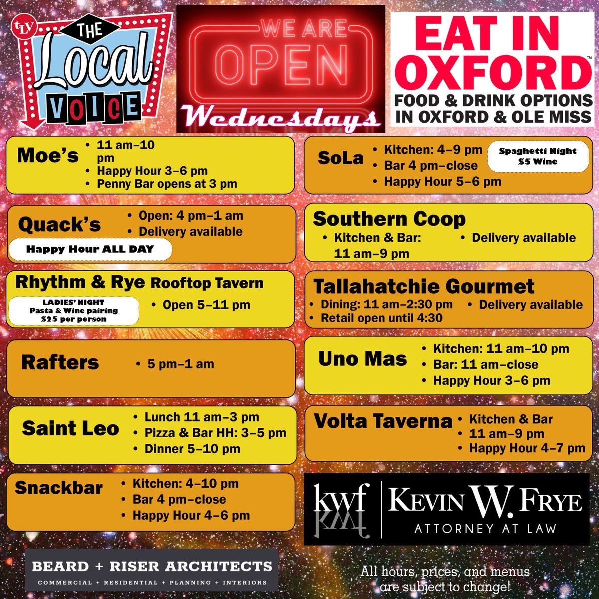 TheLocalVoice's tweet image. EAT IN OXFORD: Wednesday, November 19, 2025: Food &amp;amp; Drink Options + ROUNDABOUT OXFORD®: Entertainment in Oxford &amp;amp; Ole Miss

thelocalvoice.net/oxford/eat-in-…