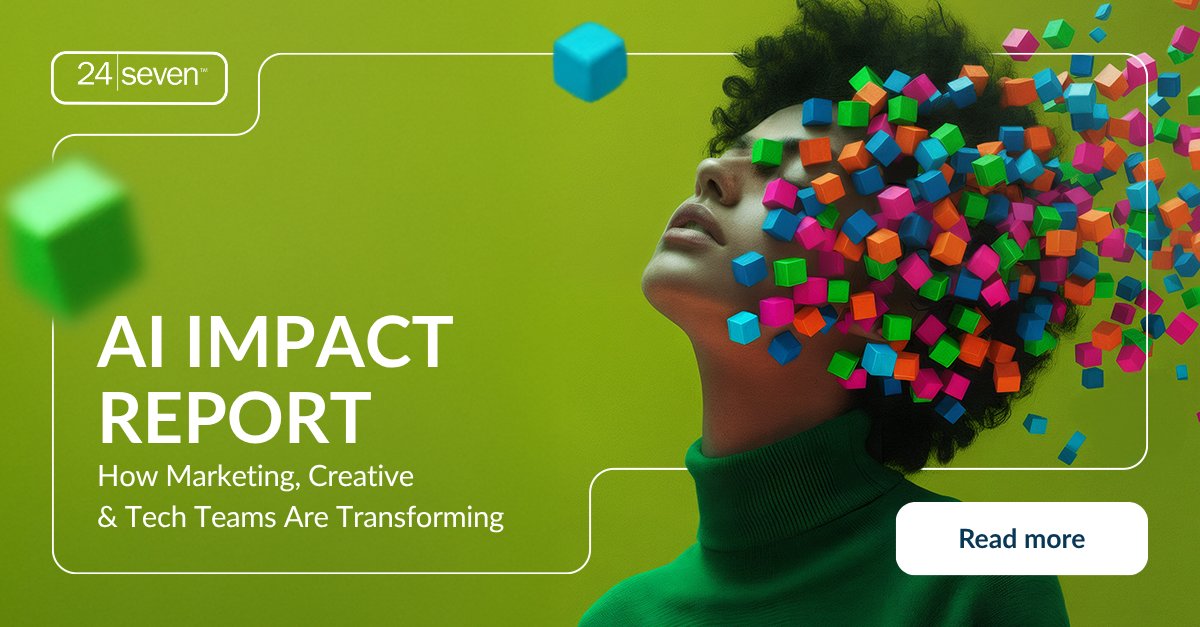 24seventalent's tweet image. Stay ahead in the age of AI with the AI Impact Report! 🤖 Learn how marketing, creative, and tech teams are adopting AI at scale, building flexible talent models, and redefining strategy. Get your copy today! bit.ly/4i1eb4B

#AI #24seven #talentsolutions #marketing