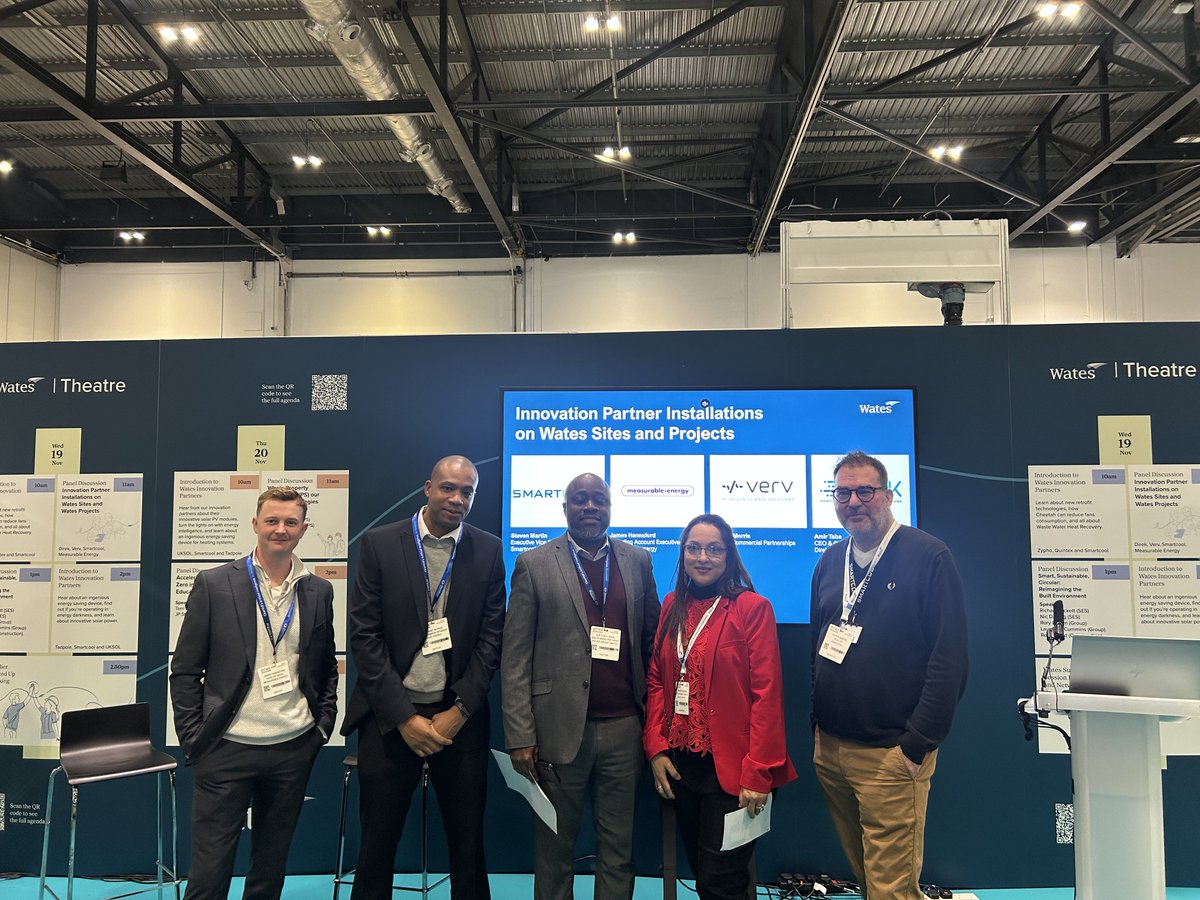 WatesGroup's tweet image. Day 1 at @EMEXLONDON was electric, packed with inspiring conversations around #SustainableTech.
 
We’re back tomorrow for Day 2! Swing by the Wates Innovation Zone, stand D60, and Wates Theatre, stand E71.

Download our agenda: eu1.hubs.ly/H0pQ8P_0

#EMEX #NetZero