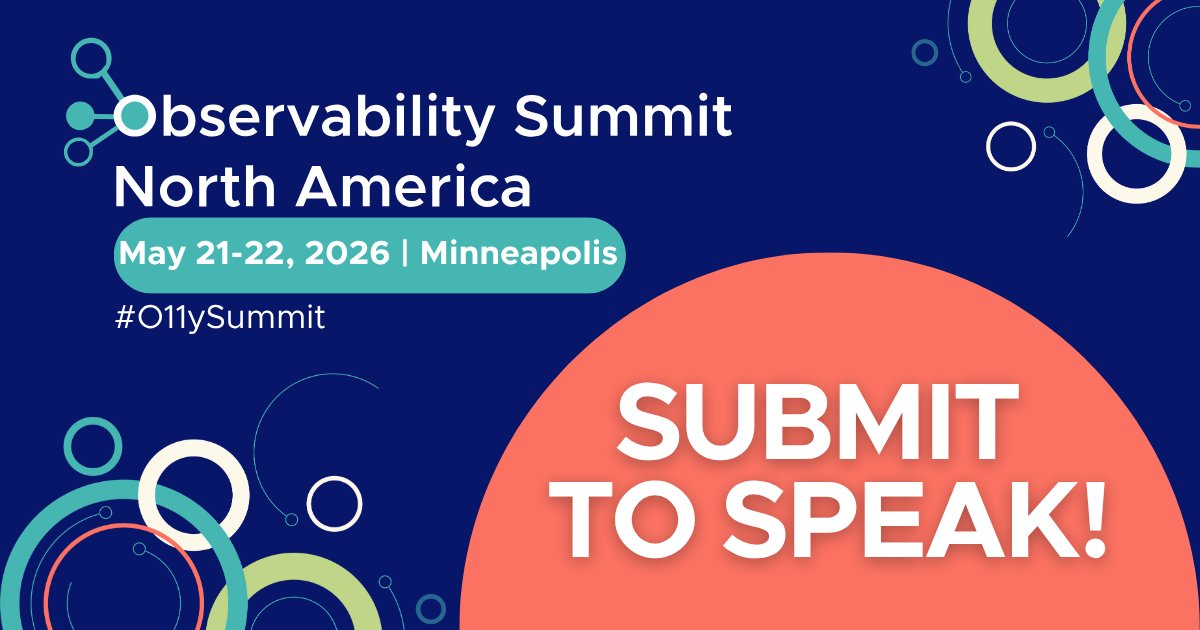 CloudNativeFdn's tweet image. The future of visibility is calling.
The Observability Summit North America 2026 #CallForProposals is OPEN!
Bring your best ideas, your toughest challenges &amp;amp; your boldest stories to help shape the next era of #OpenSource observability.

Submit your talk by January 25:…