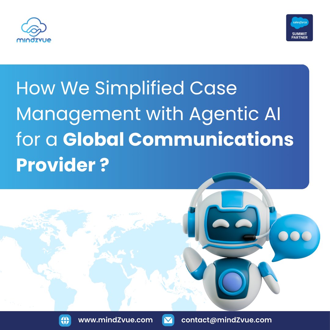 MindZvue's tweet image. When a global comms provider was drowning in half-filled tickets, we plugged an AI Service Agent into #Salesforce.

It spots missing info, pings customers &amp;amp; cleans up cases.

Explore Digital Labor: bit.ly/4ihmUQp

#mindZvue #Summitpartner #Agentforce
