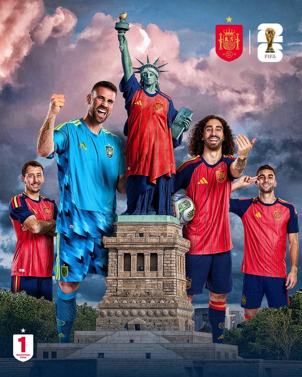 Como ayer nos clasificamos para el Mundial, hoy nos hemos tomado la libertad de hacer esta LOCURA DE PÓSTER.

🗽 Estados Unidos… HERE WE GO! 

#VamosEspaña | #CopaMundialFIFA
