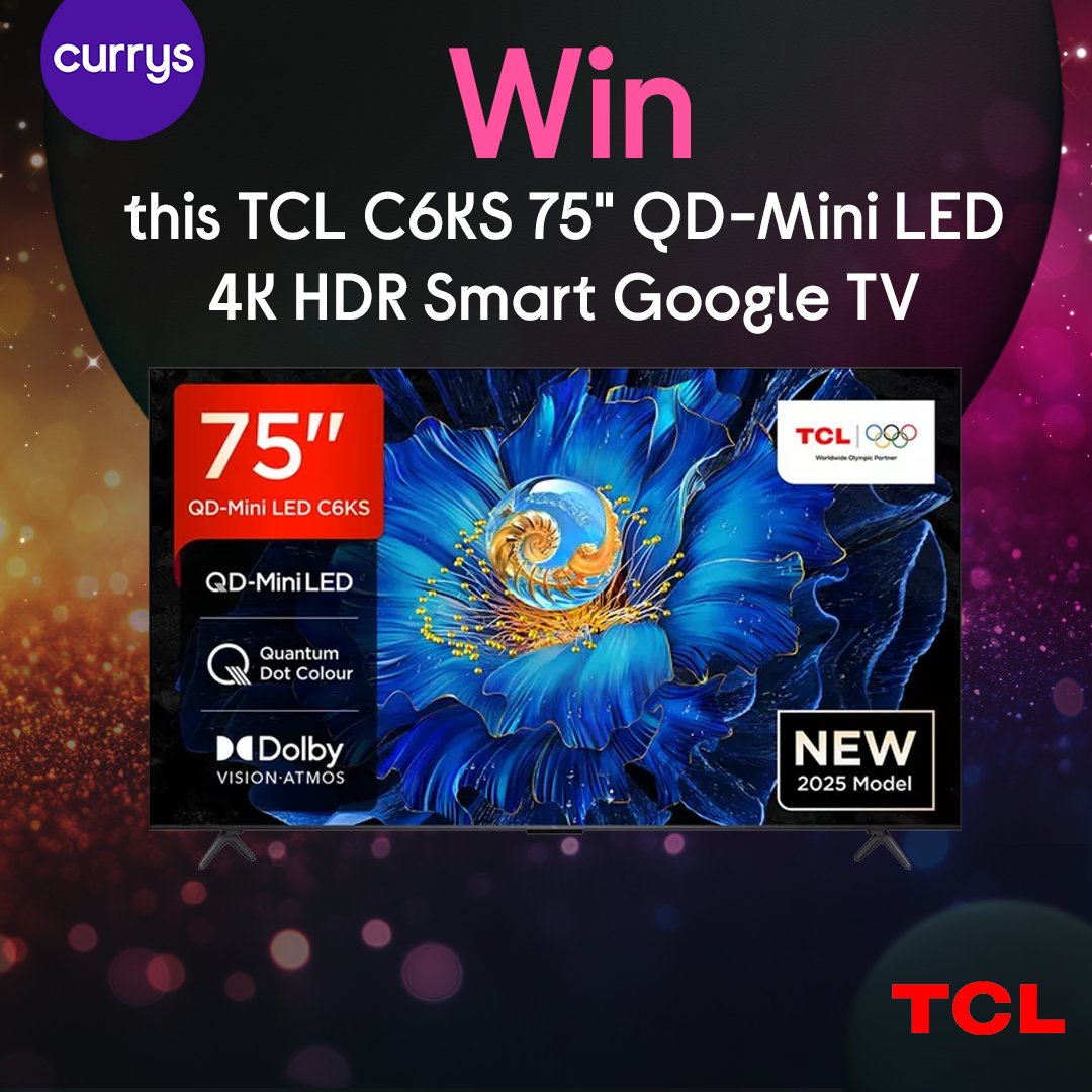 currys's tweet image. ✨ GIVEAWAY TIME✨

We&apos;re celebrating this Black Friday with a full day of TV giveaways! 

To enter follow @Currys, like this post and reply with your favourite Christmas film #CurrysPurpleFriday 👇

Comp closes: 20/11
T&amp;amp;Cs: bit.ly/49P90m3