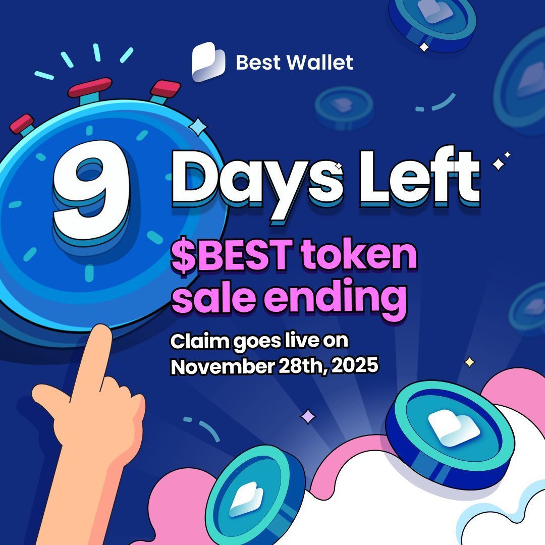 BestWalletHQ's tweet image. 9 days out. We’re down to single digits. 

$BEST szn loading. 💥

🔗 bit.ly/45dxyAV