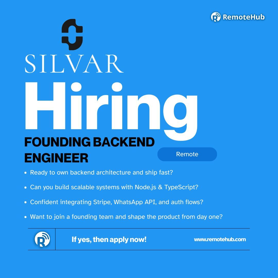 remotehub_com's tweet image. If yes, what are you waiting for?
Apply Now! 
remotehub.com/jobs/details/f… 

#BackendEngineer #NodeJSJobs #TechJobs #RemoteJobs #HiringDevelopers
