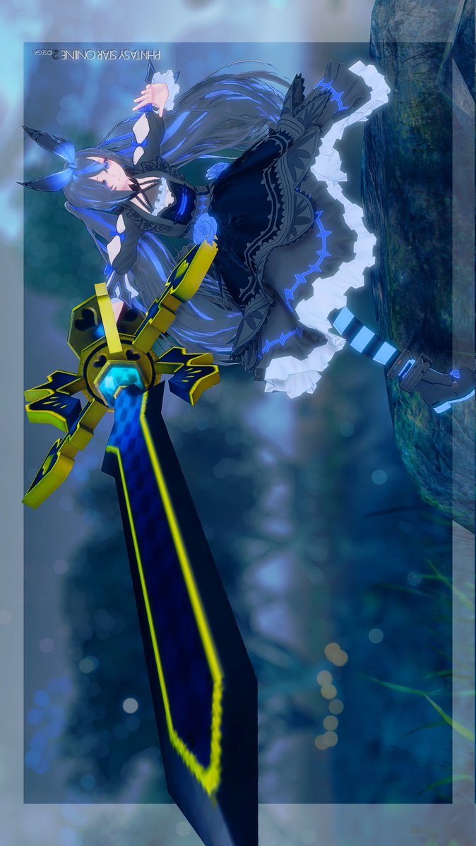 刀身のチェック柄とスペードの鍔がアリスっぽくて好き
#PSO2NGS_SS