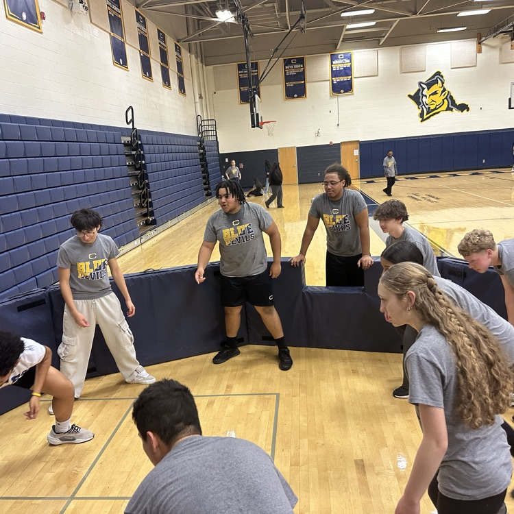 CCPSCCHS's tweet image. Mean game of GaGa ball in PE. Lots of kids in the pit today. GaGa ball is like playing waist down dodge ball in an enclosed space. 💙🤗💛