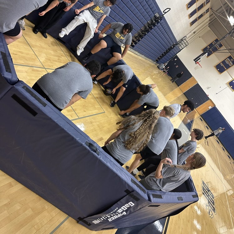 CCPSCCHS's tweet image. Mean game of GaGa ball in PE. Lots of kids in the pit today. GaGa ball is like playing waist down dodge ball in an enclosed space. 💙🤗💛