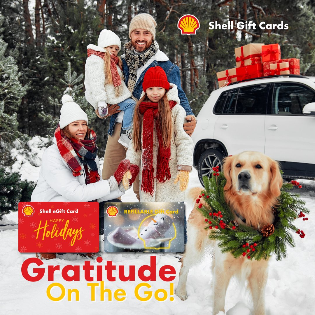 Fuel your holidays with gratitude that goes the distance. 🎁⛽ Give Shell Gift Cards, the perfect way to say thanks and keep every journey moving this season. Learn more: bit.ly/4qSyZzc💛 #ShellGiftCards #HolidayTravel #GiftOfThanks #FuelJoy