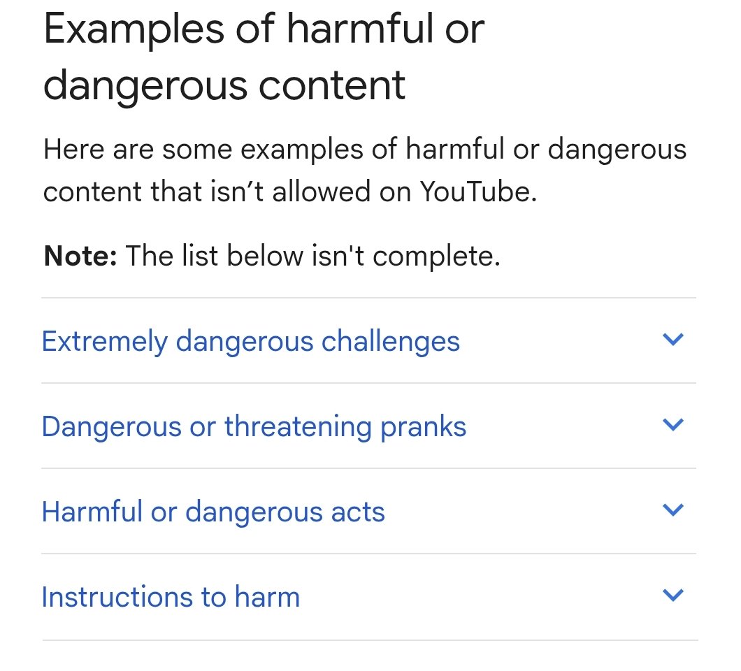<a href="/TeamYouTube/">TeamYouTube</a> You still haven't told me what in my review of Predator Badlands - a PG-13 movie - constitutes "harmful or dangerous" content. Your system said it provided an example — and didn't. No part of the video was flagged. Nothing listed as "harmful or dangerous" in your
