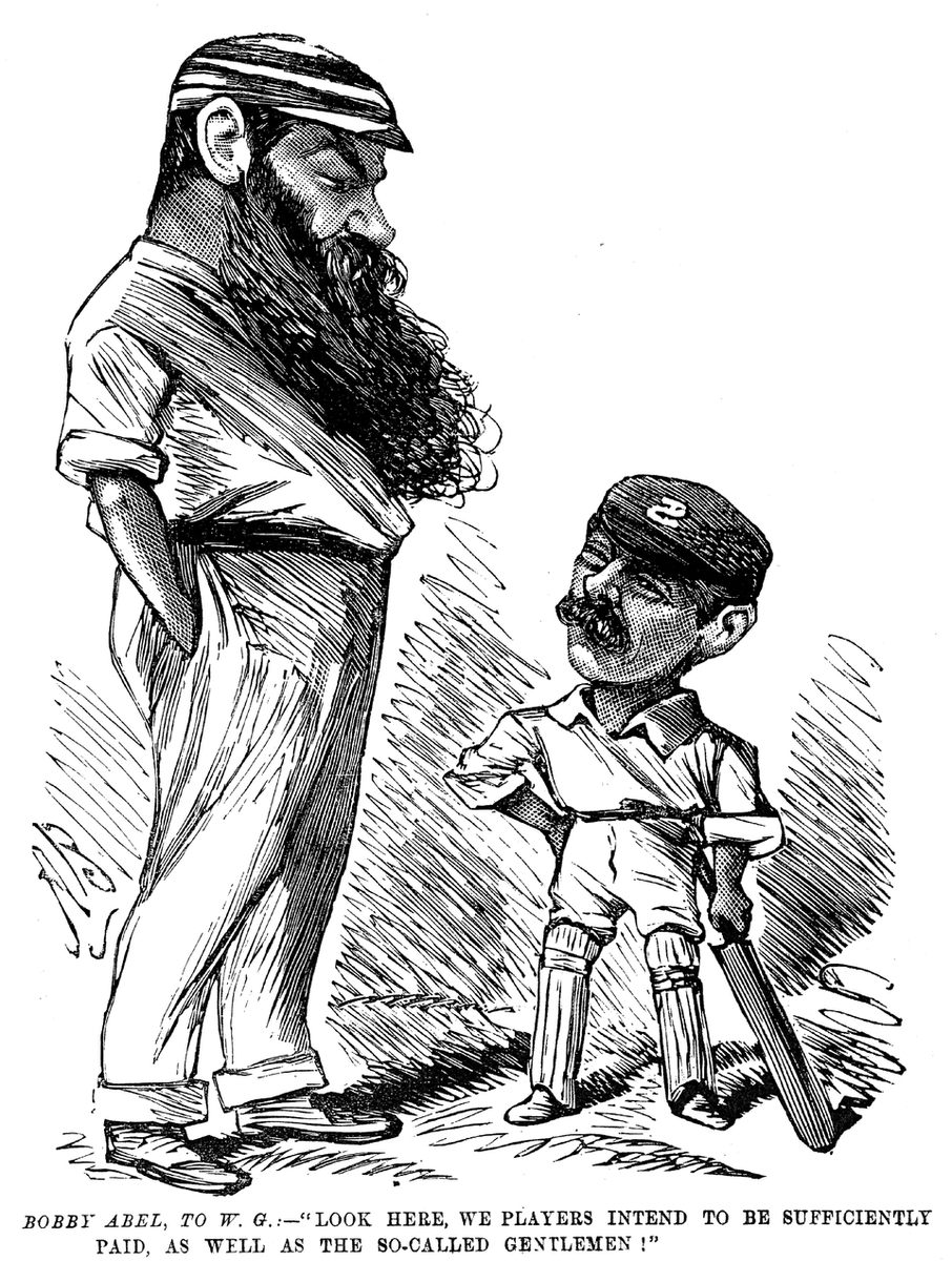 Apparently England's openers, in 1891-92,  namely #WGGrace and Bobby Abel were of different sizes, so not dissimilar to our current opening pair of #ZakCrawley and #BenDuckett #Ashes <a href="/ECB_cricket/">England and Wales Cricket Board</a> <a href="/bbctms/">Test Match Special</a> <a href="/TheBarmyArmy/">England's Barmy Army 🏴󠁧󠁢󠁥󠁮󠁧󠁿🎺</a> 
This is the only image I could find of them both together: