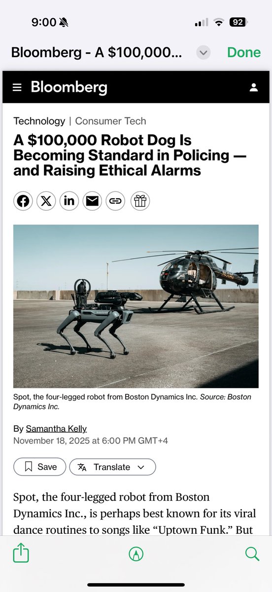 chamath's tweet image. When I was on JRE last September, the first scaled use case I mentioned for AI, autonomy and robotics was in policing. See below that it is now beginning to scale. 

More generally, the most powerful positive human consequence of AI, autonomy and robotics will be the sheer number…