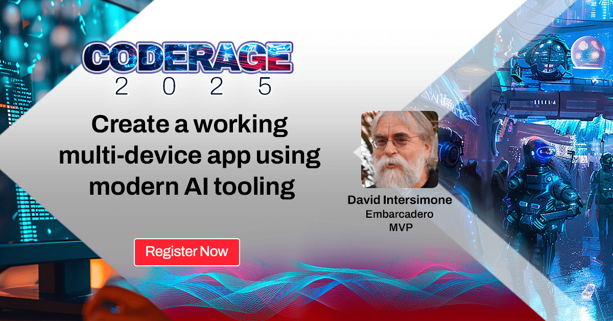 EmbarcaderoTech's tweet image. Join David Intersimone as he puts modern AI coding tools to work—building a real Delphi multi-device app with RAD Studio 13. A fast, insightful dive into AI’s real impact on development

Register now:  tinyurl.com/CodeRage-2025-…  

#CodeRage2025 #Developers #Coding #AI #Delphi…