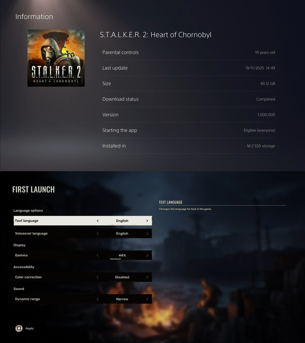 To my great surprise, it's possible to launch #STALKER2 PS5 by installing the game offline, without an update.

I'm not naive; I'm sure the game will ask the update like Oblivion, but the question is when...  I'll test it tonight. I might have the answer tomorrow.