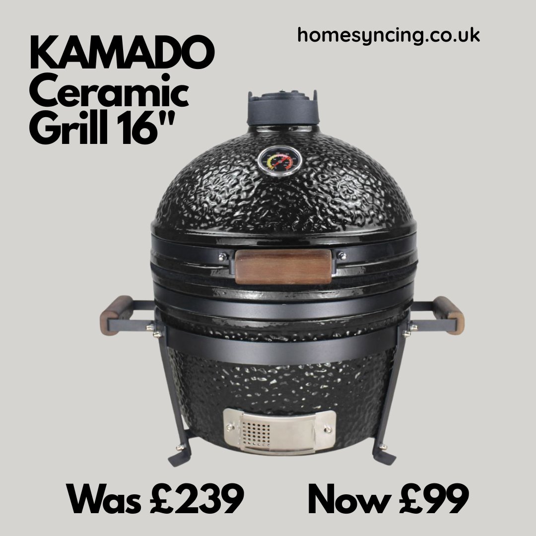 homesyncing's tweet image. The Kamado Ceramic Grill 16" at an unbelievable £99 (was £239!) — the perfect time to elevate your BBQ game
Shop the deal now: homesyncing.co.uk
#CeramicGrill #BBQSeason #OutdoorCooking #Grillmasters #GardenBBQ #BBQSale #SummerCooking #HomeAndGarden #CookingGear #BBQLovers