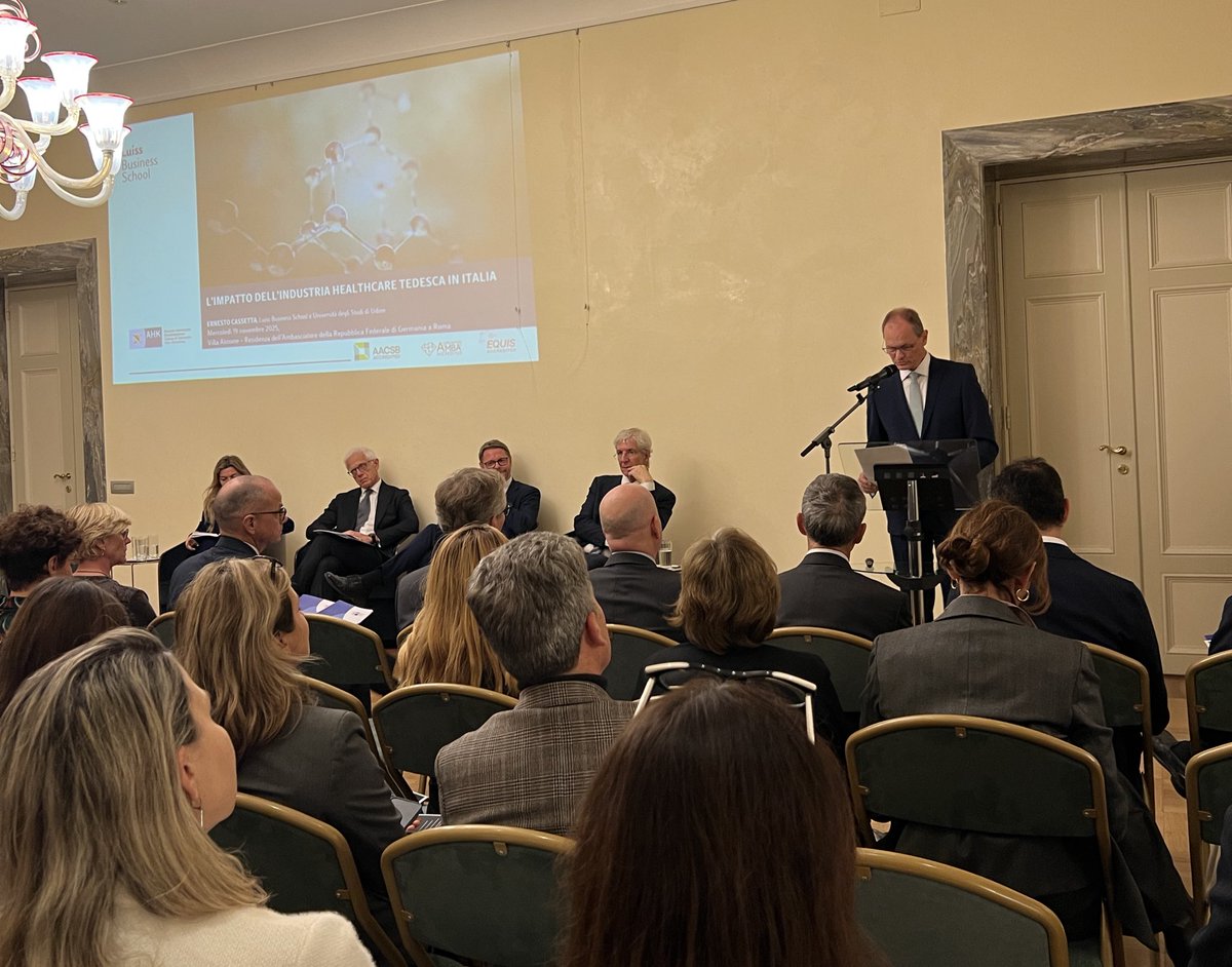 “Il settore #healthcare è rappresentativo per il potenziale delle nostre due economie ma anche per le strette relazioni economiche fra Italia e Germania” Thomas Bagger, Ambasciatore della Repubblica Federale di <a href="/GermaniaItalia/">Germania in Italia</a>