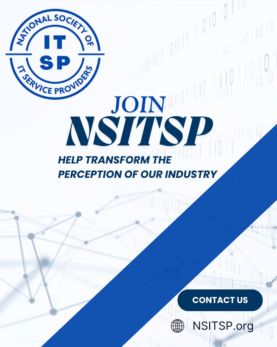 nsitsp's tweet image. Join NSITSP to be part of a movement transforming the IT industry into a recognized profession. Gain a seat at the table to help define the standards for professionalism in IT services. Join the NSITSP community and make a difference at ow.ly/pKcK50Xufk0 #NSITSP