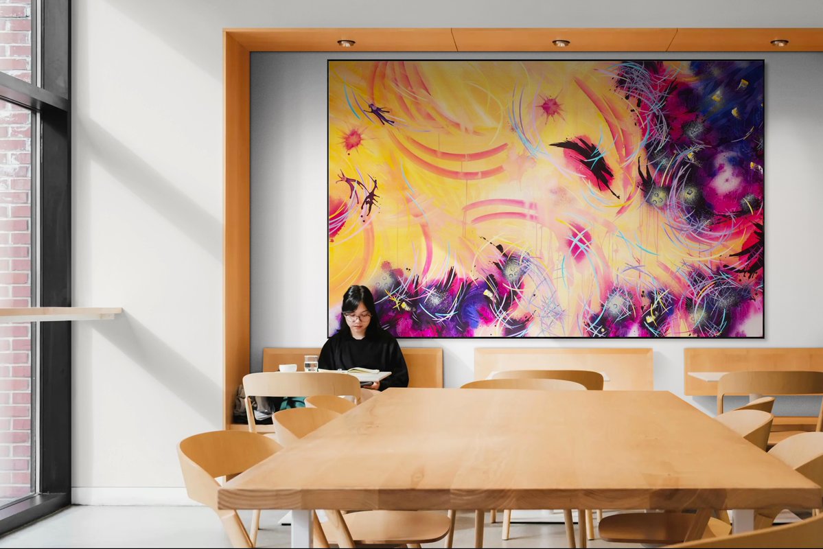 AcrylicAlchemy's tweet image. &quot;A Father That Was The Son&quot; is one of my larger paintings at 5&apos; x 8&apos;. I absolutely love working large, because it&apos;s so liberating.  

#bigart #statementart #contemporaryart #interiordesign #restaurantart #hotelart #resortart