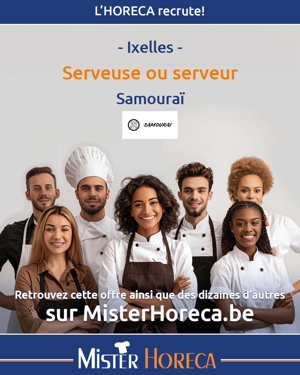 Emploi_Horeca's tweet image. Offre d&apos;#Emploi à #Ixelles : #Serveuse ou #serveur

MisterHoreca.be/Offres-d-emplo…