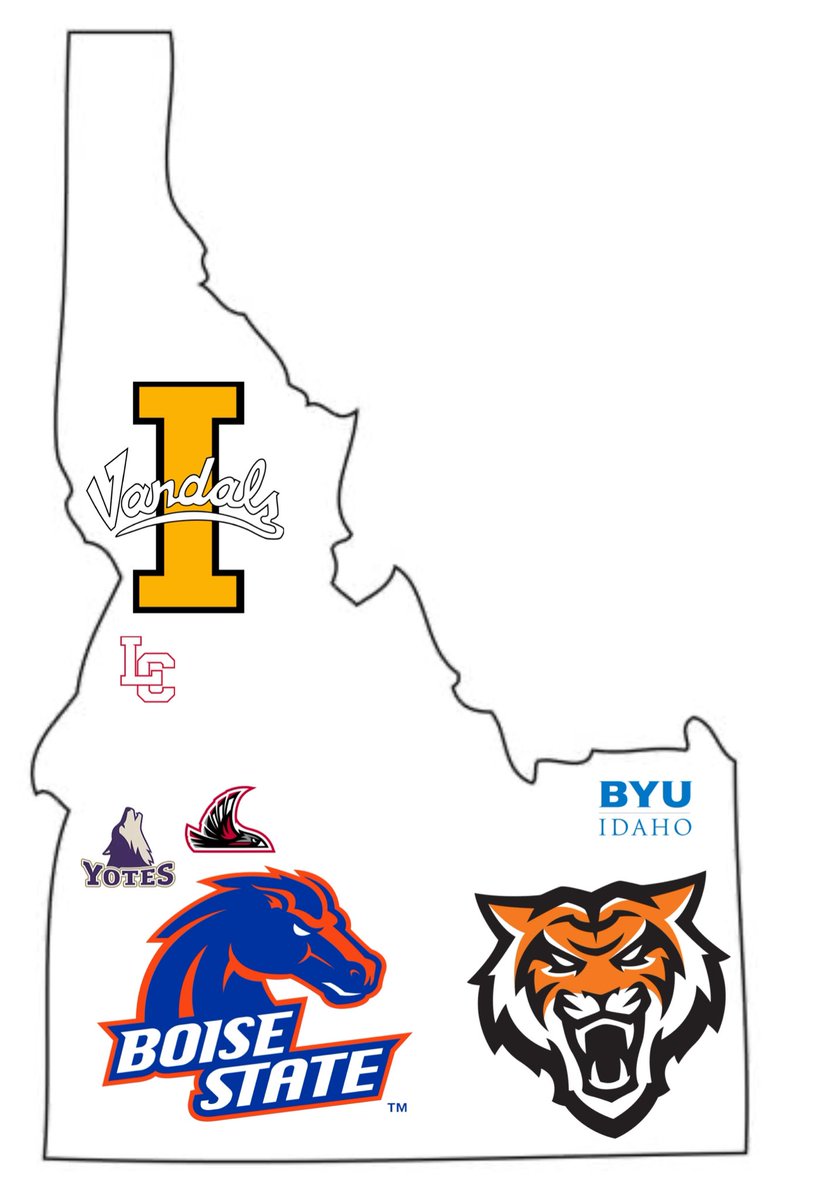 WCCSG_'s tweet image. Quest to 10K 🔥

Today’s State: Idaho 

If you are a fan of any of these Idaho schools follow me and reply to this post with a GIF of your school so I can follow you back! 

I’m trying to hit 10K before 2026!

Current followers: 8,990

Retweets/Likes appreciated.