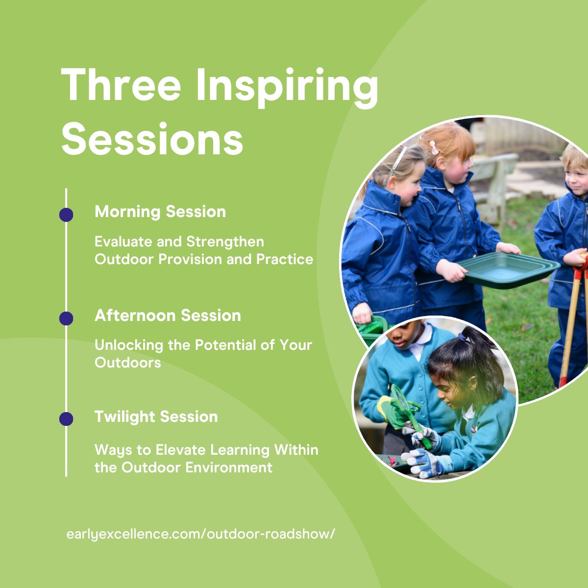 EarlyExcellence's tweet image. 🌿 A World of Wonder!

New for 2026 – the Early Excellence Outdoor Roadshow helps EYFS &amp;amp; KS1 teams unlock the full potential of outdoor learning.
 
🌼 Join us at schools nationwide – single sessions or a Full Day Pass.

Book now 👉 eu1.hubs.ly/H0pNqRy0
 
#OutdoorLearning #EYFS