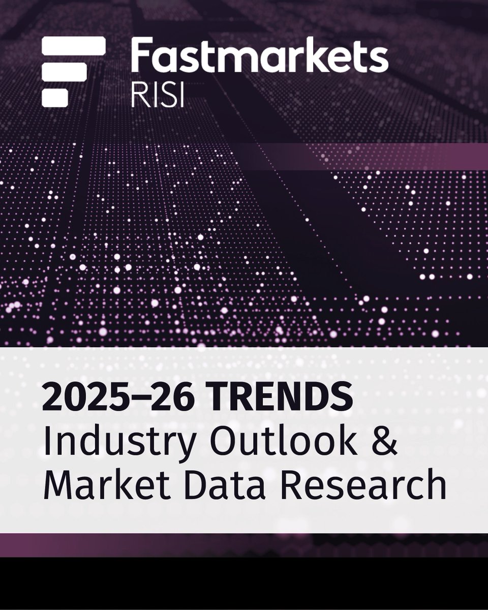 The 2025-2026 RISI Industry Trends Report is now live! Our annual customized Fastmarkets publication delivers an in-depth look at the current trends of our industry. Members can access the full report &amp; non-members can view a summary, all at the link here: bit.ly/483g3VX