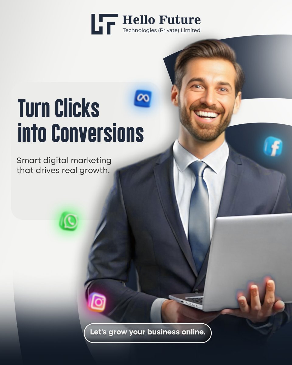 hellofuturetech's tweet image. We turn online audiences into customers. At Hello Future Technologies,we use data-driven marketing, social, paid ads, SEO &amp;amp; full brand management, to make every click count. Grow with results.

#HelloFutureTechnologies #DigitalMarketing #GrowYourBusiness