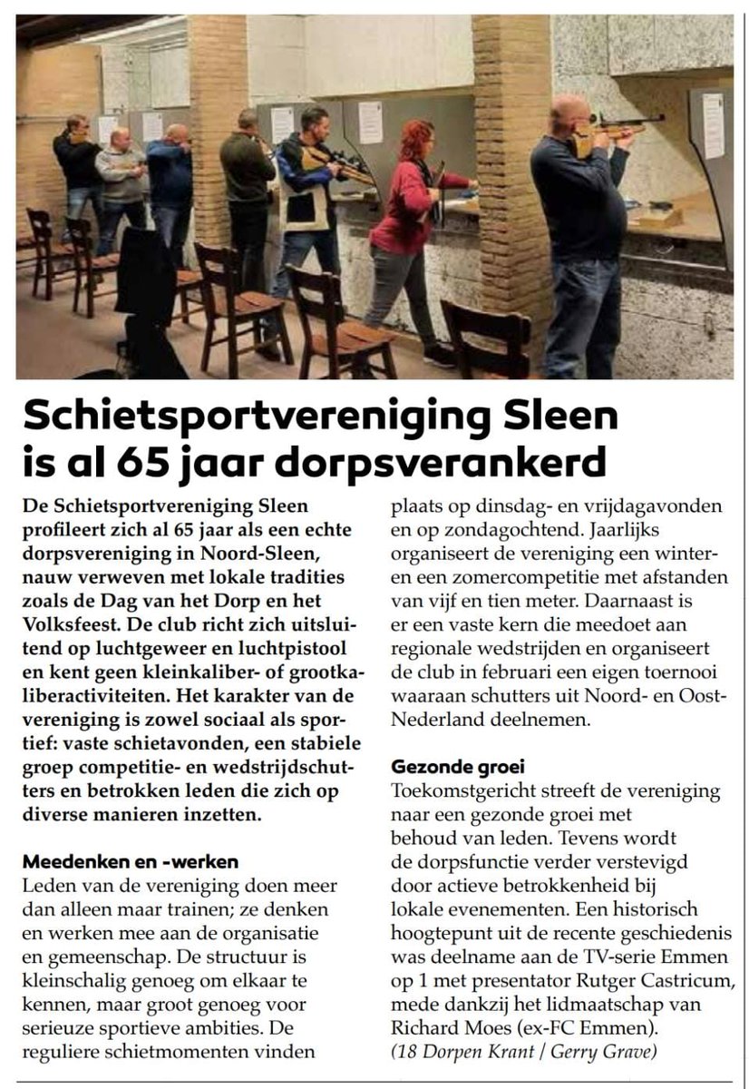 Mooi verhaaltje over ons clubje ☺️ #schieten #svsleen