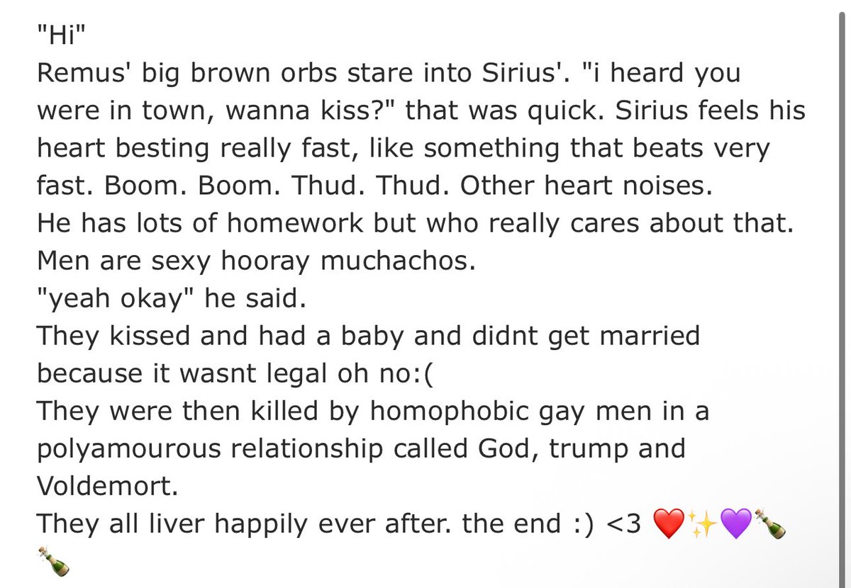 teddyswerehamp's tweet image. this is the whole fic it’s so camp