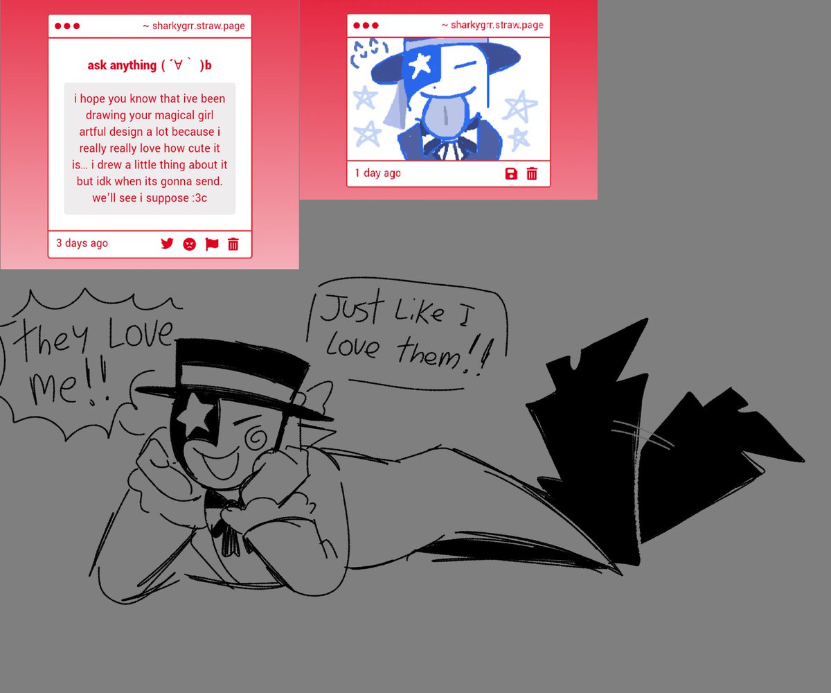 Sharkygrr's tweet image. I&apos;m surprised you liked Magicful, I didn&apos;t think it was such a cute design for ur eyes(? I&apos;ll most likely be drawing it more these days, since I&apos;m working on something with a friend about him
#dieofdeath #dod #artful