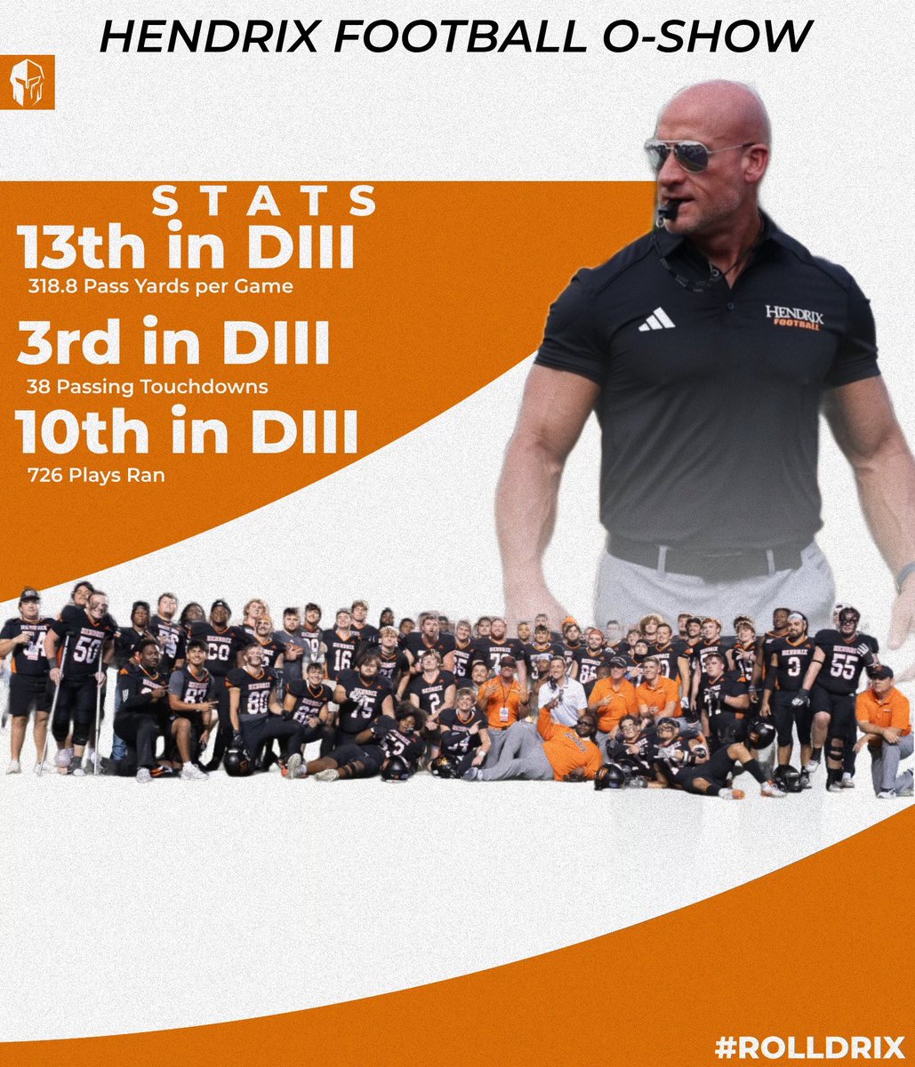 Unbelievable Offensive Year!
40.4 PPG
446.5 YPG / Credit to the Players and Coaches🧡🖤
<a href="/HendrixFootball/">#WeAreWarriors</a> #Tempo
