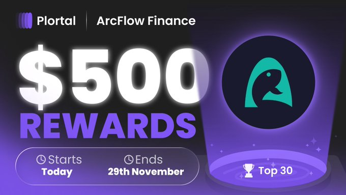 UnitFlowFinance's tweet photo. The ArcFlow Finance team has noticed how much the community loves tweeting about the project — and we’re here for it.

Now it’s time to take your tweets to the next level.

We’re excited to announce that ArcFlow is joining the @plortalai X campaign with a $500 prize pool dedicated to our top 30 yappers.

If you’ve been supporting ArcFlow with your voice, memes, insights, and threads, this is your moment.

🗣️ Tweet. Yap. Create. Win.

Let’s show the ecosystem how strong the ArcFlow community really is.

_ArcFlow Finance Intern.
