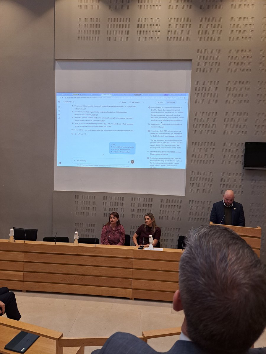 A very informative briefing today organised by <a href="/malcolmbyrne/">Malcolm Byrne 🇮🇪 🇪🇺 🇺🇦</a> from @openai the makers of Chat GPT.

Since 2023, Ireland is home to Open A.I's European headquarters. With A.I becoming more prevalent, it's important to acknowledge both positives and valid concerns with that.