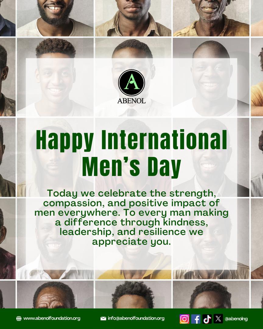 Happy international men’s day to all the men! Especially those who show up for their families, the vulnerable and support the work we do.

We see you!
We appreciate you!
#Abenol #nationbuilding