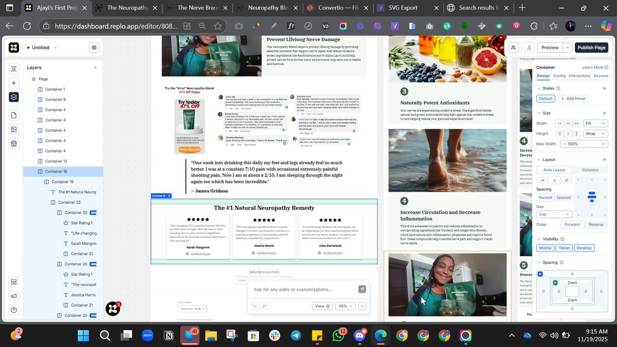 Matthew_replo's tweet image. Hire me to build your landing page in Replo:
1. Product page 
2. Home page 
3. Collection page 
4.  Listicle page
5. Advertorial page
#ShopifyStore #Shopify #shopifyexperts #shopifydeveloper

CONTACT ME NOW
