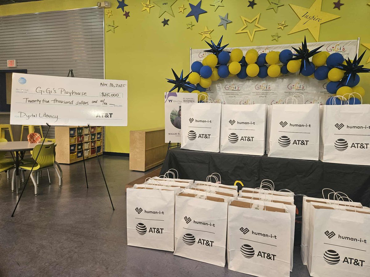 RepMaryGonzalez's tweet image. The digital divide disproportionately affects differently-abled Texans. Grateful to @GiGis_Playhouse  &amp;amp; @ATT  for today&apos;s laptop distribution event, ensuring those with Down syndrome have access to technology for education, communication, and independence. #txlege #HD75