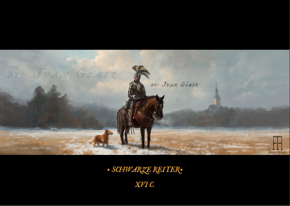 "German Reiter knight and friend". As the cold weather sets in, I felt like doing something more thematic.