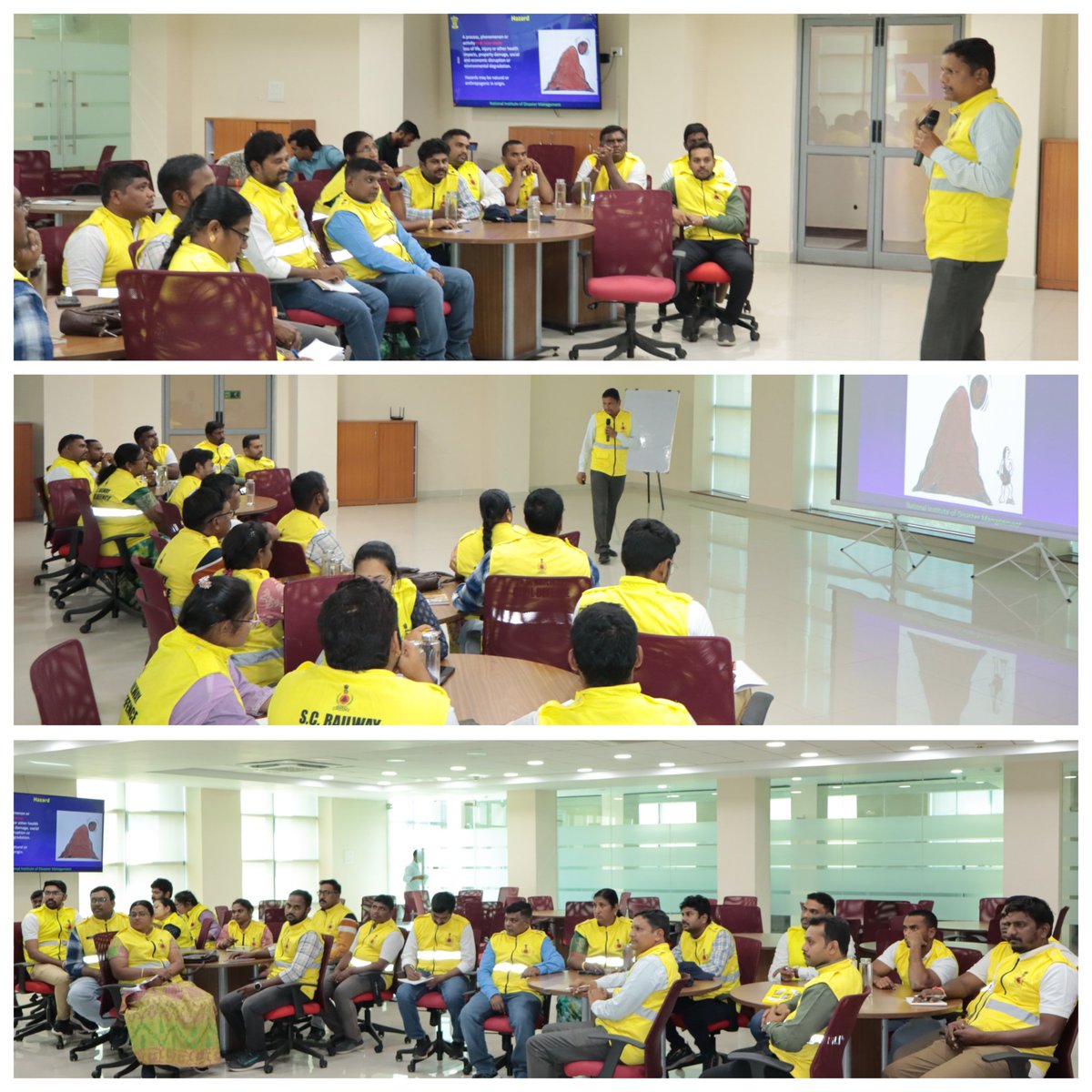 SCRCivilDefence's tweet image. SCR Civil Defence team visited NIDM for an intensive Disaster Management module on 18th Nov Faculty delivered informative session on disaster preparedness and response.The team also had a interaction with the Joint Director, NIDM.@RailMinIndia @SCRailwayIndia @DGFSCDHG @NIDMIndia